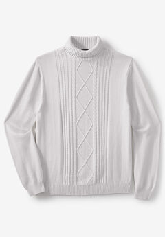 Big and Tall Premium Cable Knit Cardigan to 6X-Tall