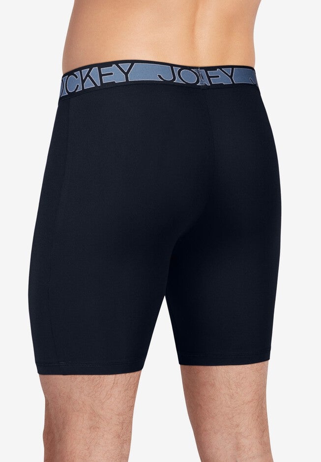 Active Microfiber Boxer Briefs, 2-Pack, ALL BLACK, on-hover image number 1