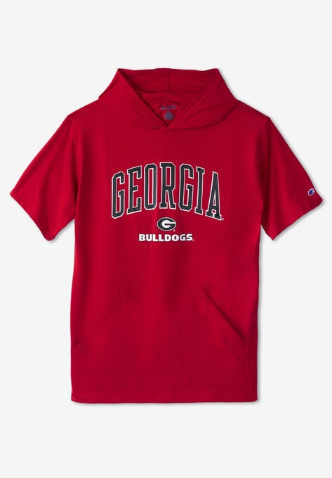 NCAA Short-Sleeve Lightweight Hoodie, GEORGIA, hi-res image number null