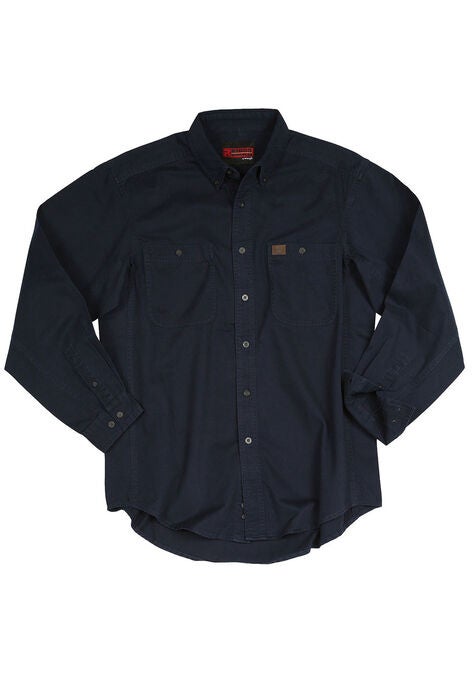 Long-Sleeve Cotton Work Shirt by Wrangler®, , alternate image number null