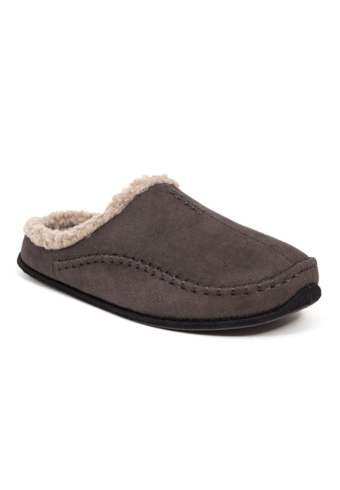 Nordic Microsuede Slippers, CHARCOAL, hi-res image number 0