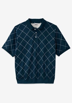 Printed Banded Bottom Polo, 