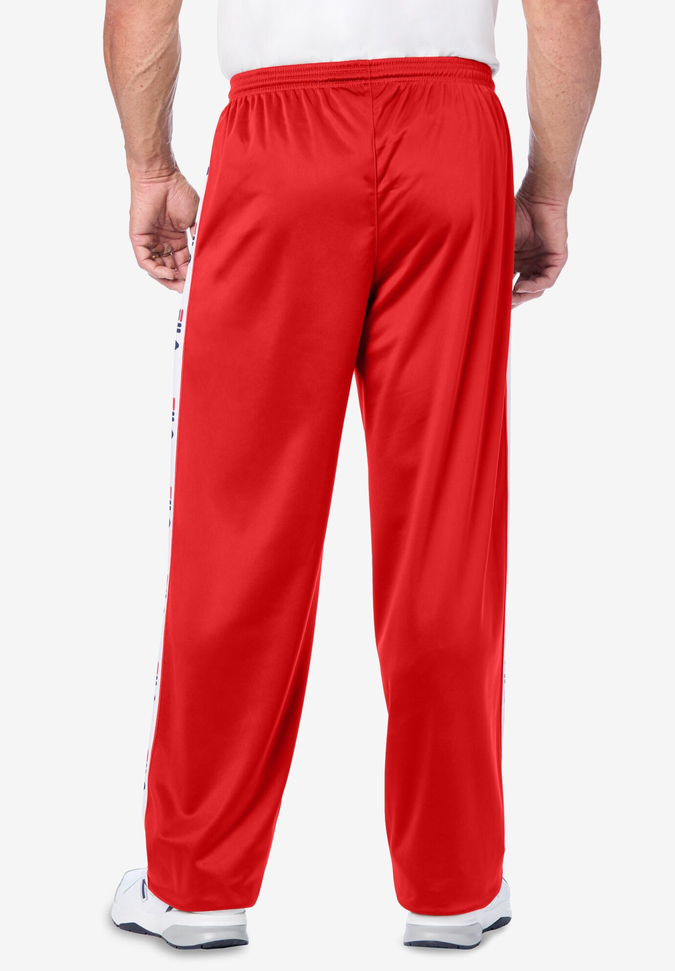 Fila® Logo Track Pants - Relaxed Fit, Red | King Size