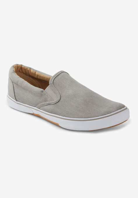 Canvas Slip-On Shoes, GREY, hi-res image number null