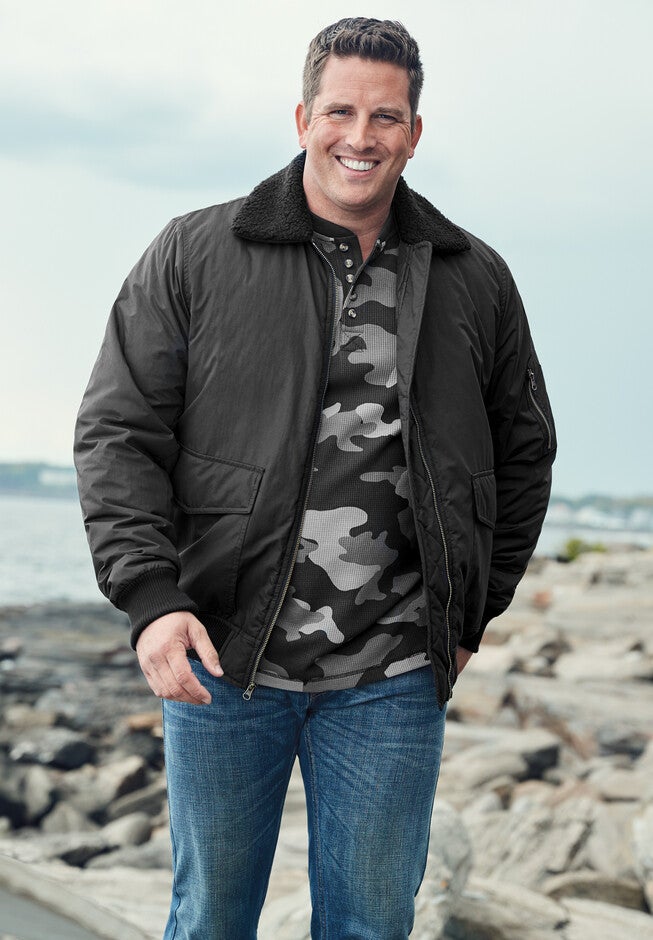 Aviator Bomber Jacket by Boulder Creek®, , alternate image number 2