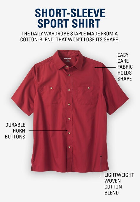 Short-Sleeve Pocket Sport Shirt, , alternate image number null