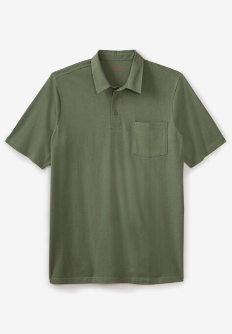 Heavyweight Jersey Polo Shirt, HEATHER MOSS, hi-res image number null