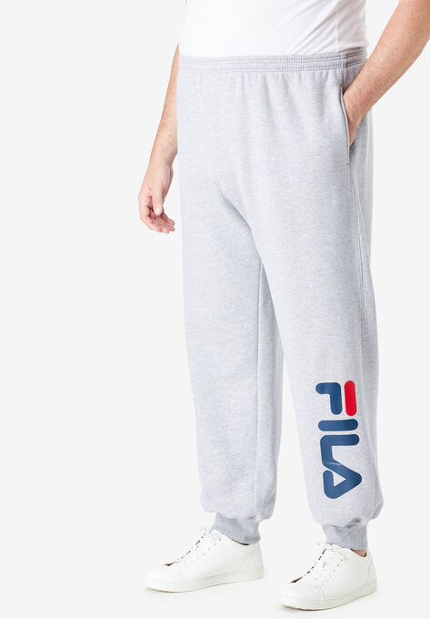 FILA® Logo Fleece Pants, HEATHER GREY, hi-res image number null