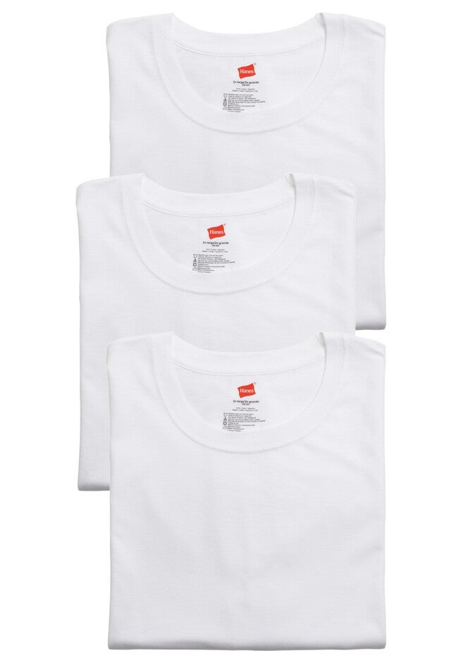 Hanes® Crewneck 3-Pack, WHITE PACK, hi-res image number null