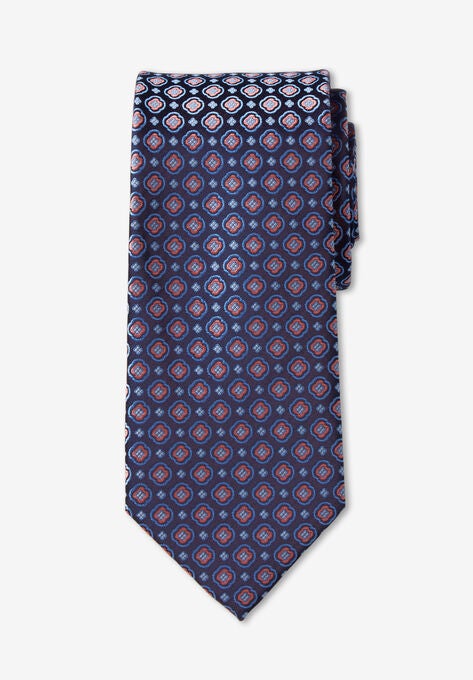 KS Signature Extra Long Classic Geo Tie, NAVY BLUE GEO, hi-res image number null