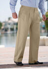 Wrinkle-Free Double-Pleat Pant with Side-Elastic Waist, , alternate image number null