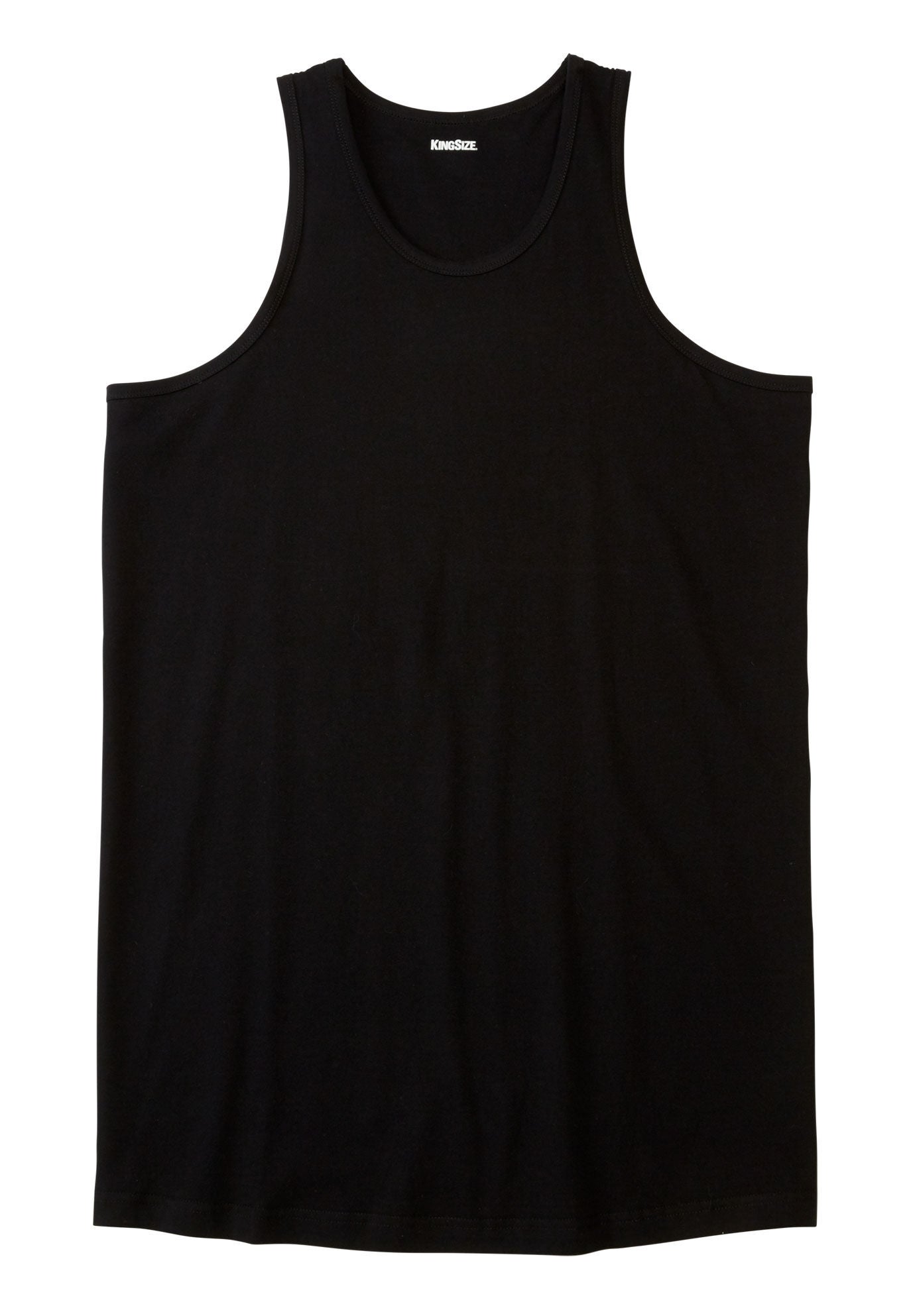 LongerLength ShrinkLess™ Tank for Men, Black King Size