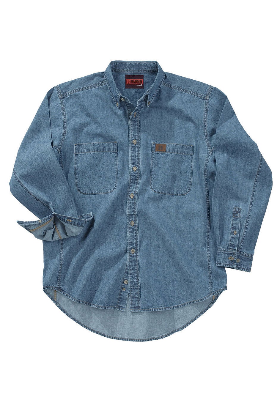 wrangler denim shirts big and tall