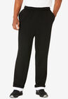 Sherpa Lined Full Elastic Sweatpants, BLACK, hi-res image number null