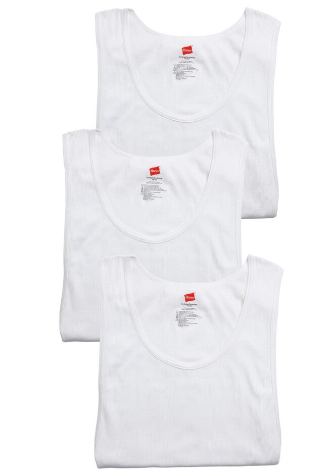 Hanes® Athletic Tee 3-Pack, WHITE, hi-res image number null