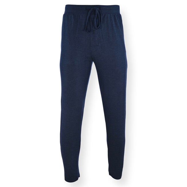 MEN'S HANES RED LABEL OPEN LEG SLEEP PANTS, NAVY HEATHER, hi-res image number null
