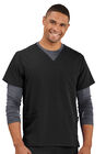 Four Pocket Unisex Scrub Top, BLACK, hi-res image number null
