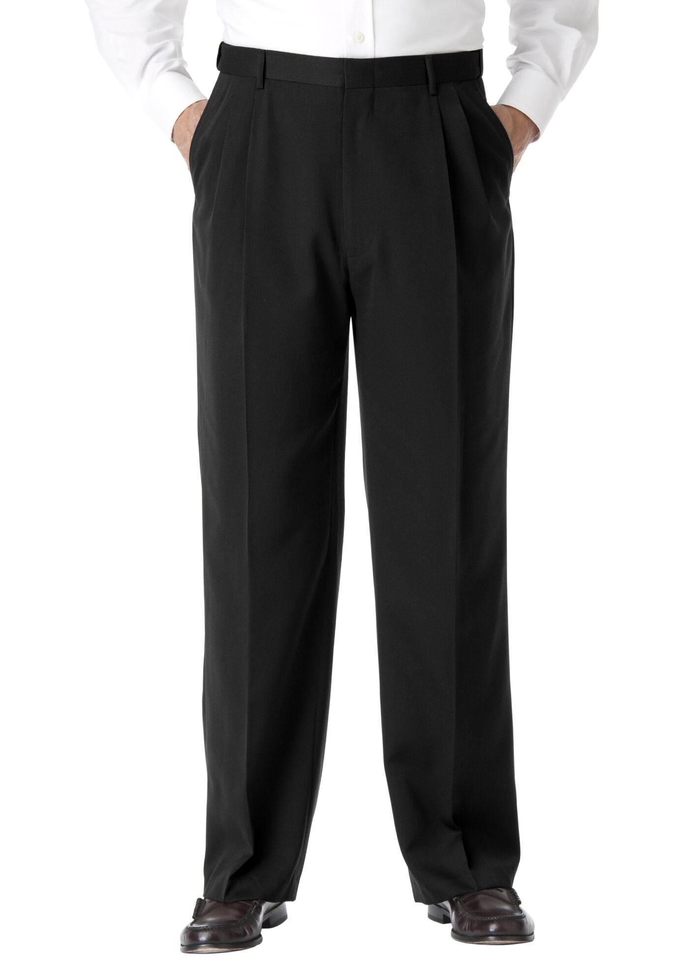 Pleated and cuffed dress pants deals