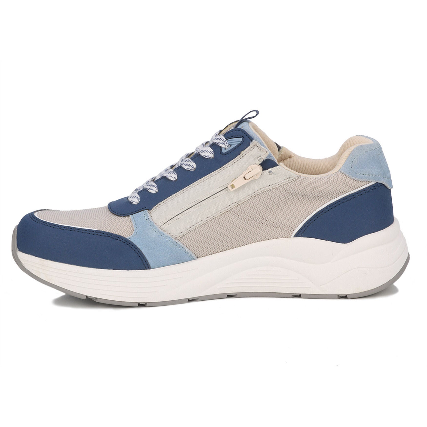 Miller Double Zip Sneaker, BLUE GREY, alternate image number 3