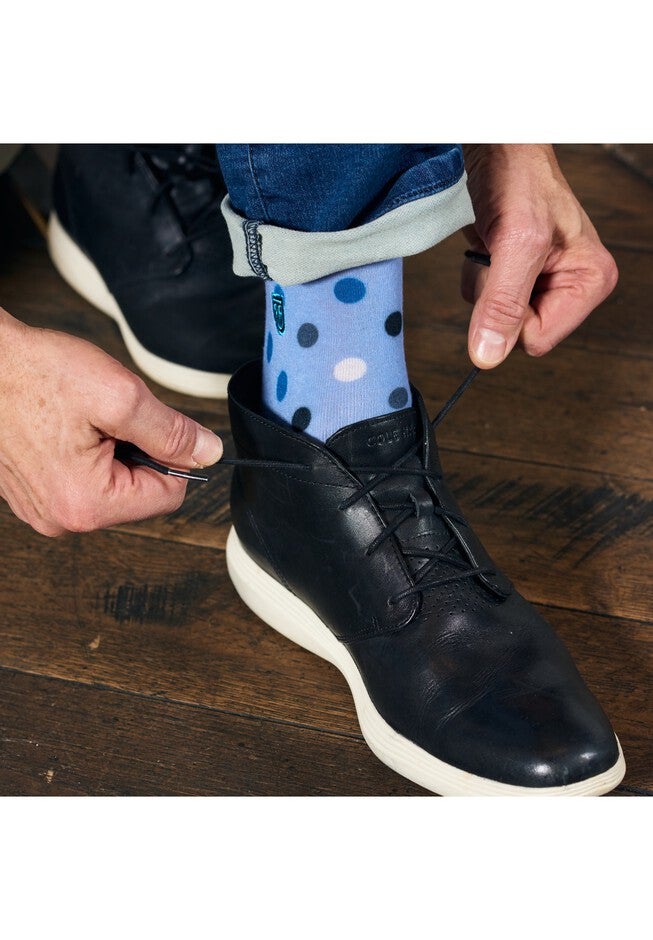 The Blue Danny (Blue Polka Dots) Socks, , alternate image number 4