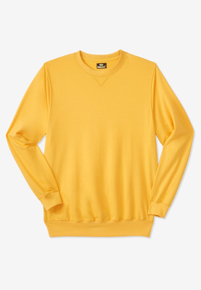 Lightweight Terry Crewneck Sweatshirt, GOLD, hi-res image number null