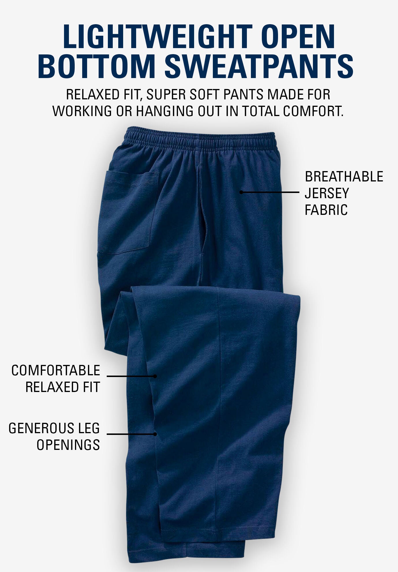 Mens lightweight clearance jersey sweatpants