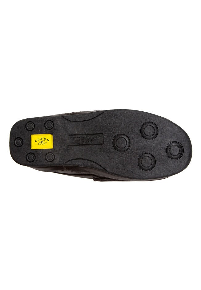 Spun Faux Leather Slippers, , alternate image number null