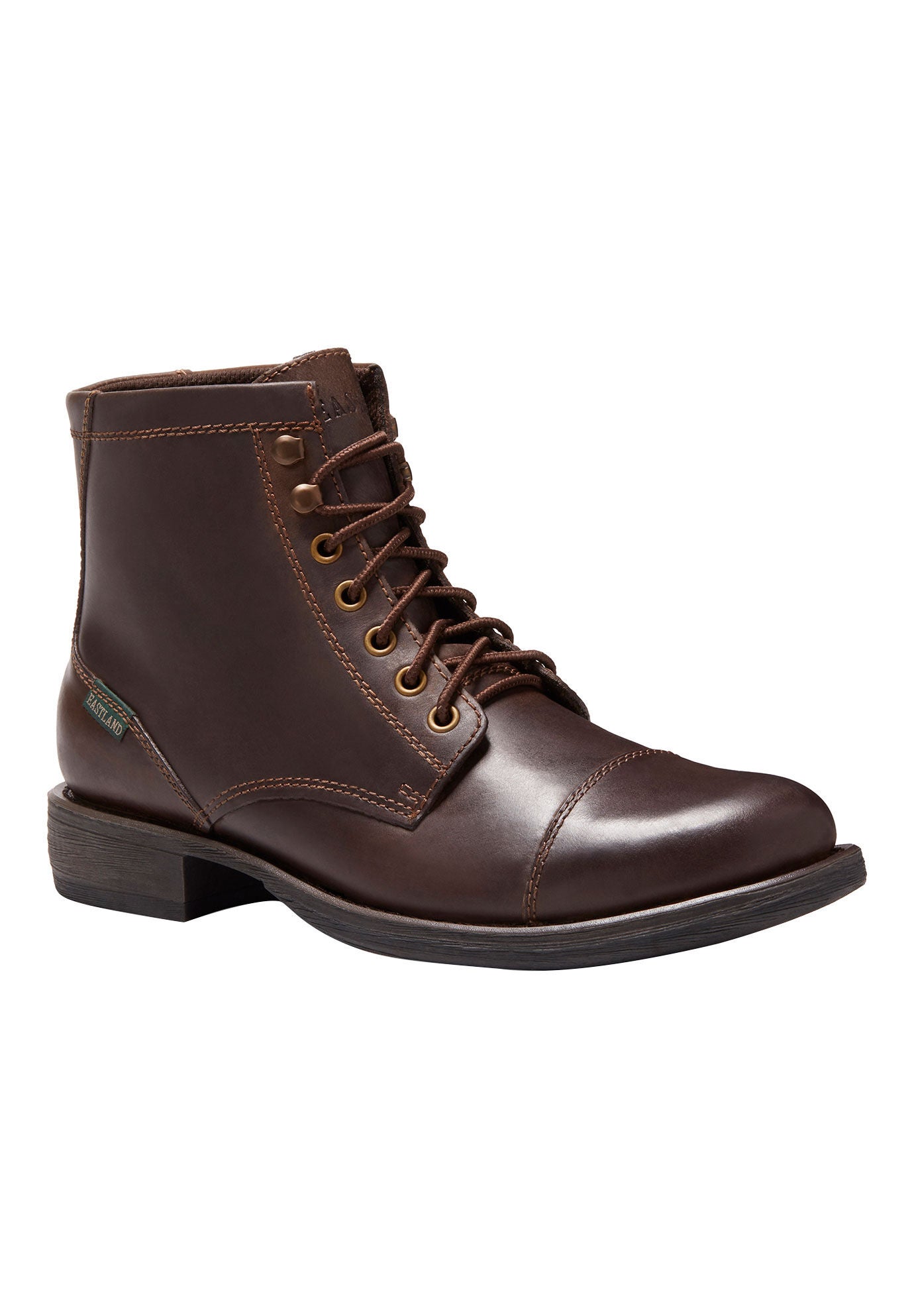 High Fidelity Cap Toe Boots by Eastland&reg;, DARK BROWN, hi-res image number 0