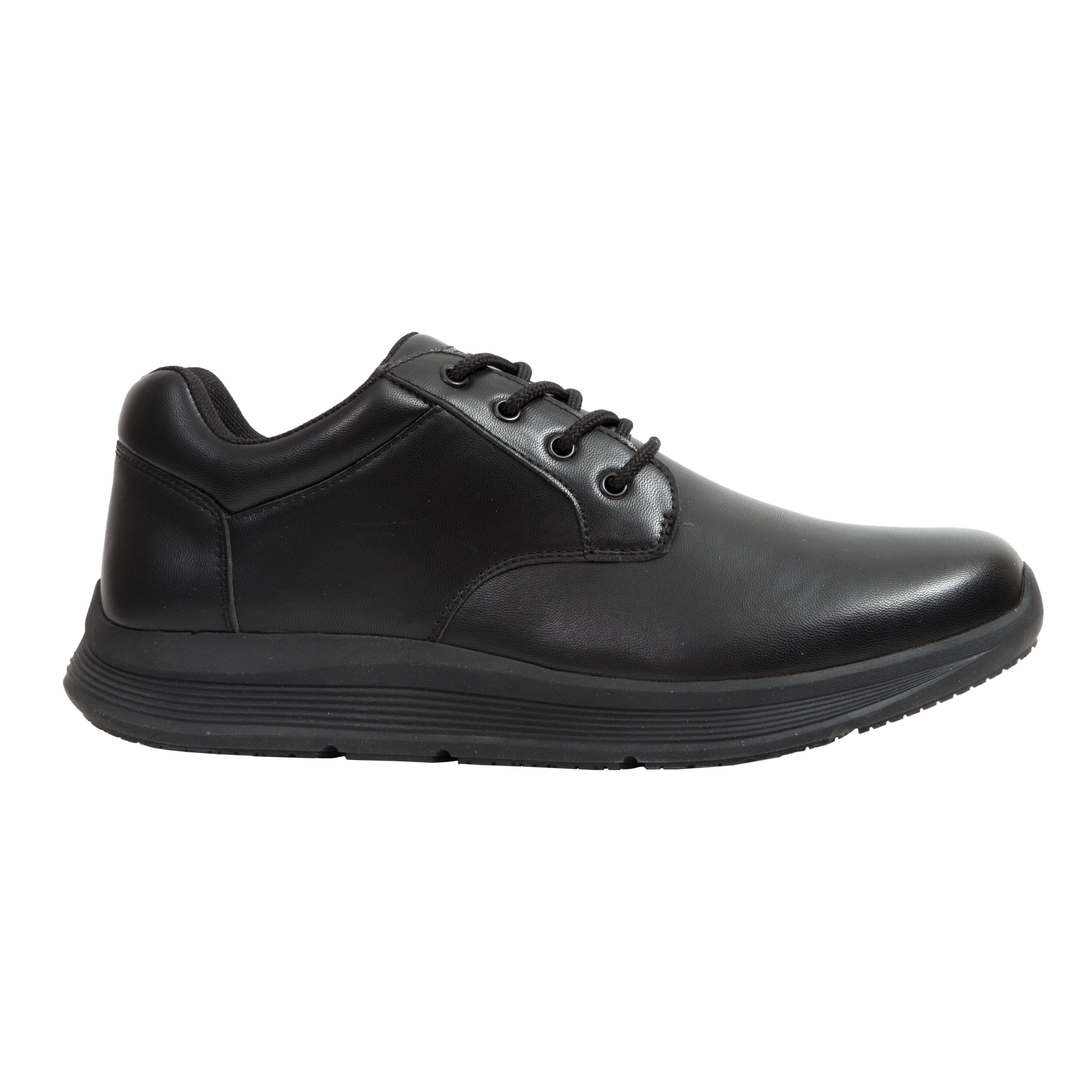 Deer Stags Montez Slip-Resistant Workwear Shoe, BLACK, alternate image number 6