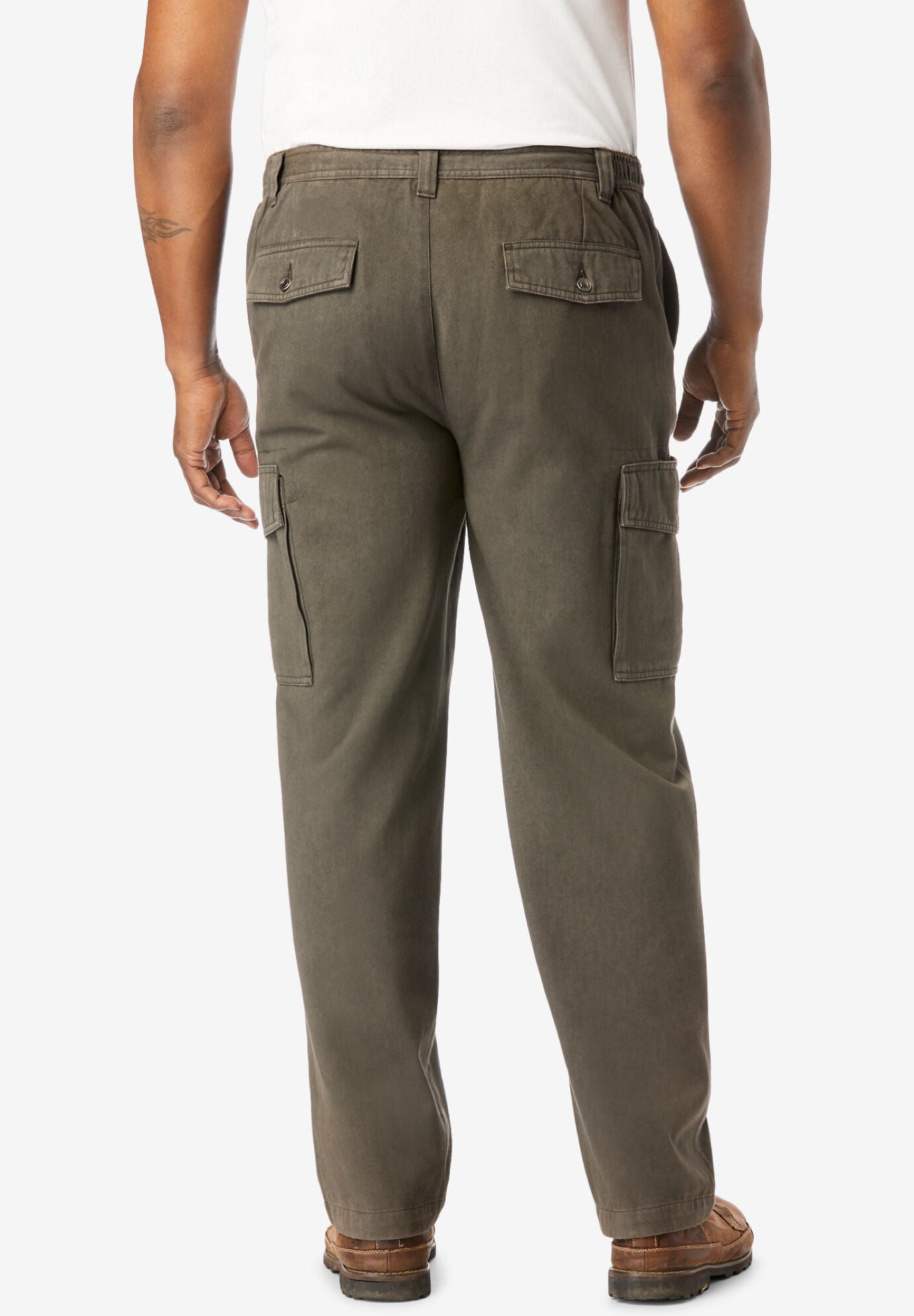 Elastic waist cargo pants big and tall store