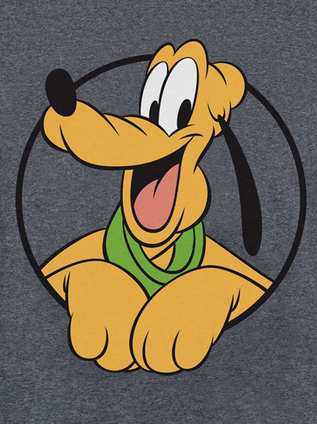 Men's Disney Pluto Short Sleeve T-Shirt Charcoal Gray, , alternate image number 2