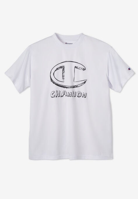 Champion® Performance Logo Tee, WHITE, hi-res image number null