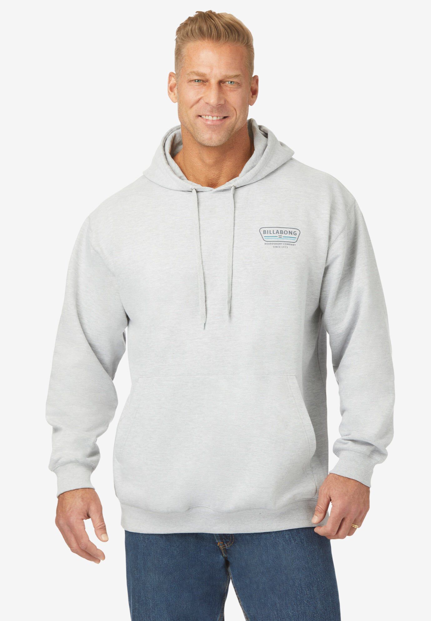 Billabong Pullover Double Logo Hoodie, GREY, hi-res image number 0