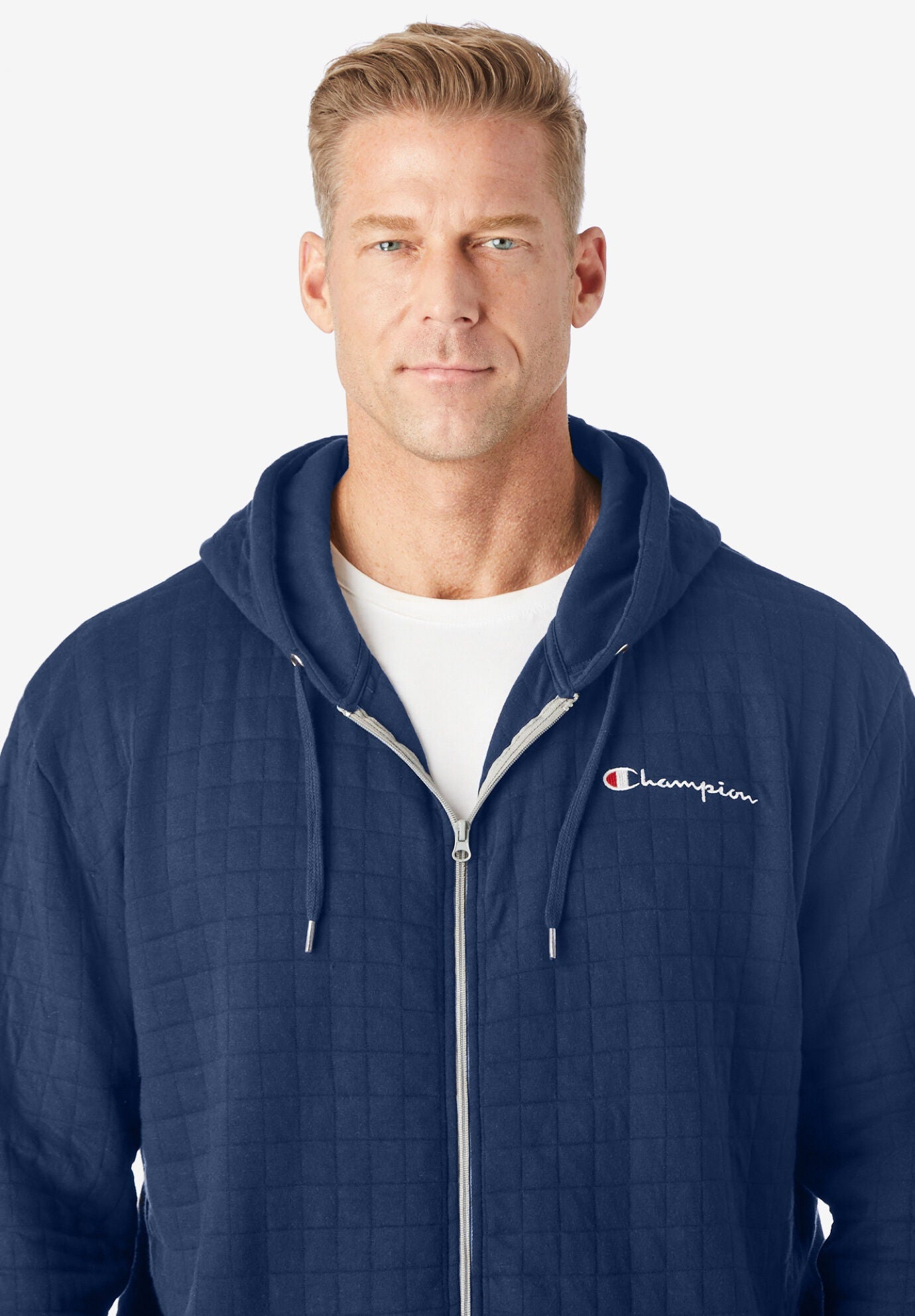 Quilted ZipUp Fleece Champion® 2XL6XL, Navy King Size