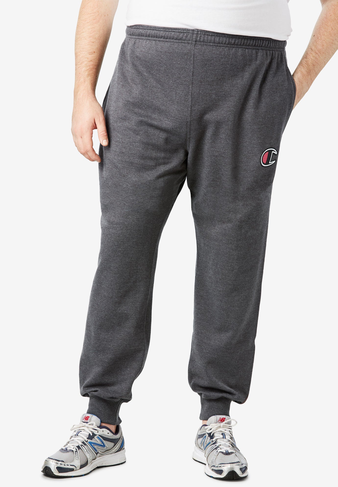 champion fleece logo jogger pants