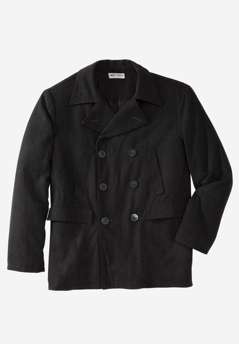 Double Breasted Wool Peacoat Big And Tallcoats Parkas King Size