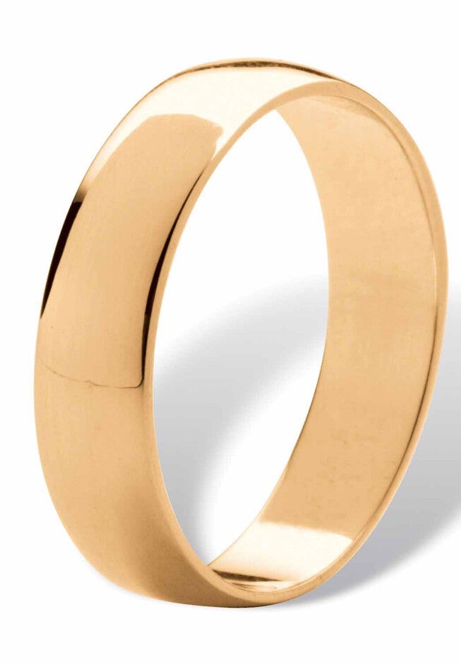 14k Gold over Sterling Silver Wedding Band Ring, , on-hover image number 1
