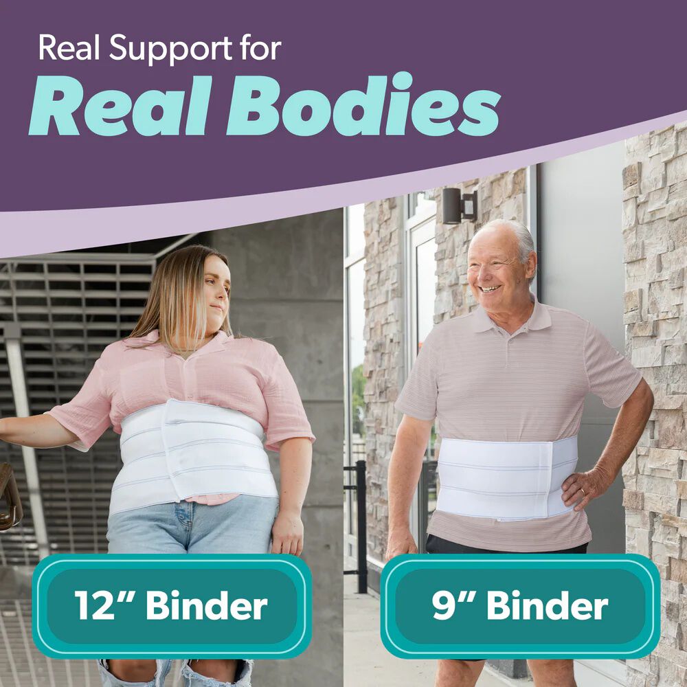 Bariatric Surgery Abdominal Binder 12 Inch, WHITE, alternate image number 5