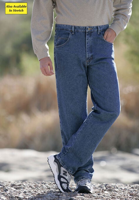 Wrangler Relaxed Fit Stretch Jeans King Size These wrangler jeans are a classic wrangler style that meets a more relaxed look. wrangler relaxed fit stretch jeans
