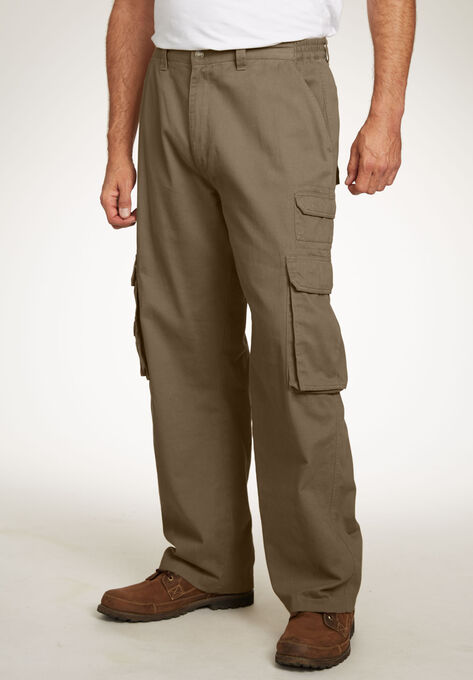 Boulder Creek® Side-Elastic Stacked Cargo Pocket Pants | King Size