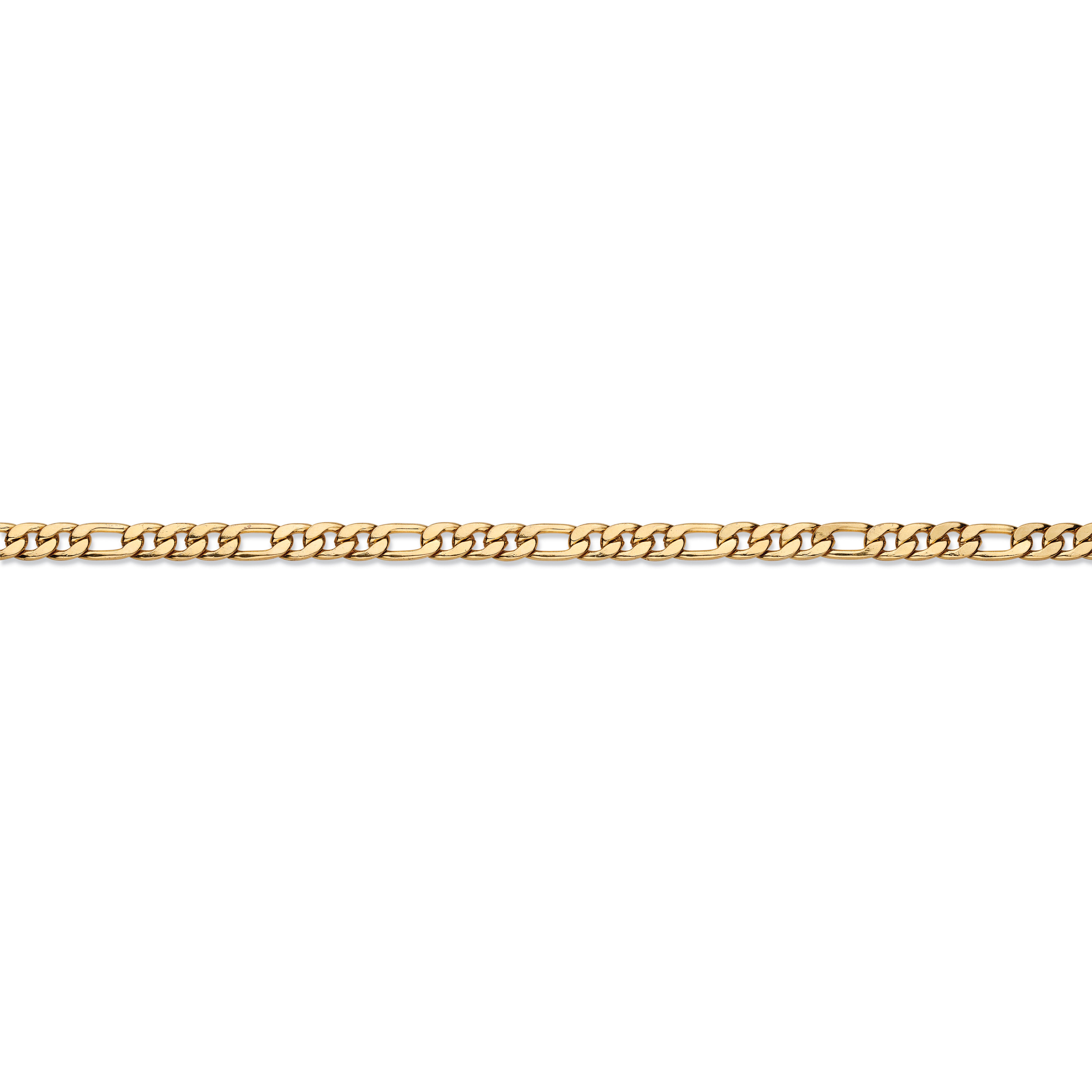 Men&#39;s Gold Ion-Plated Figaro-Link 6.5 mm Chain Necklace 22 inches, GOLD, alternate image number 3