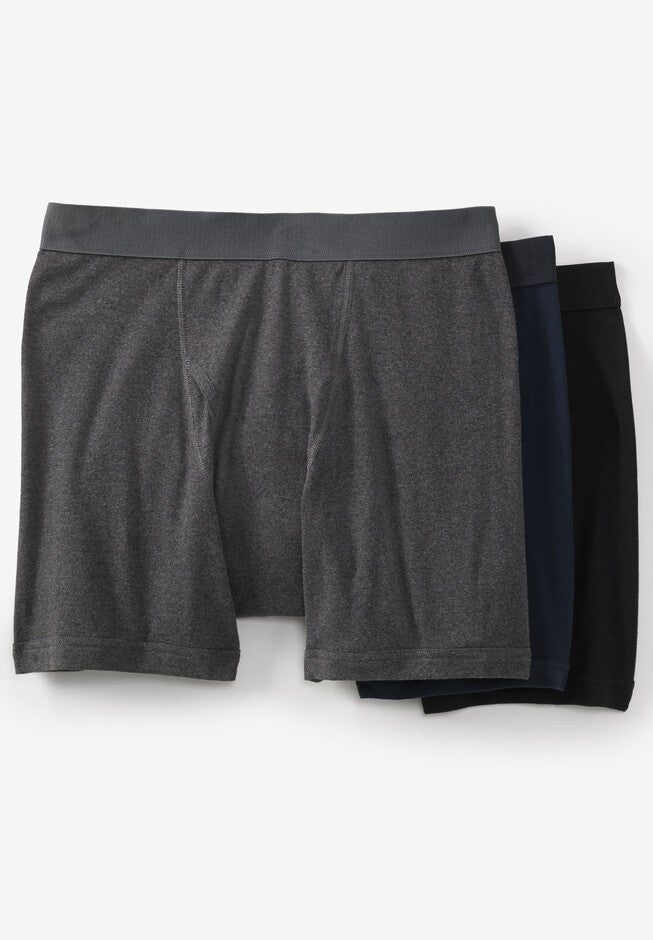 Relaxed Cotton MidLength Briefs 3 Pack, Assorted Basic King Size