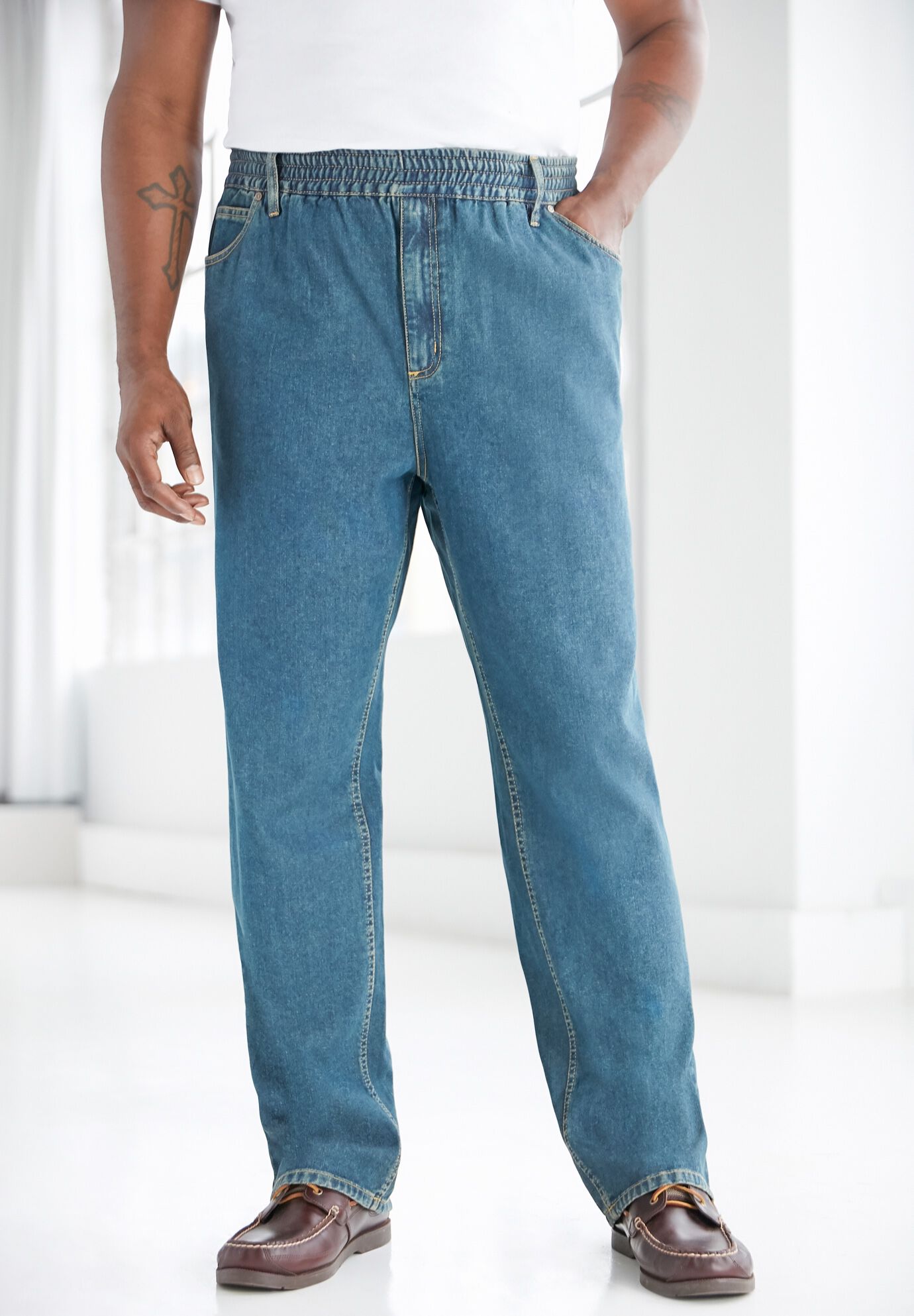 Big and tall loose fit jeans discount