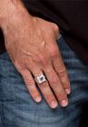 Sterling Silver Genuine Blue Sapphire and Diamond Accent Ring, , alternate image number null