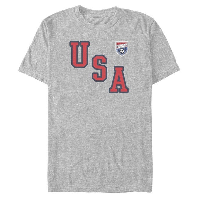 Usa Soccer Crest, ATHLETIC HEATHER, hi-res image number 0