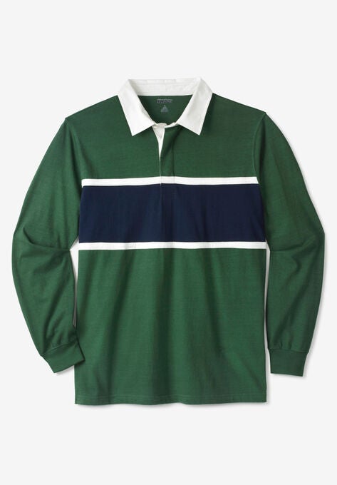Long-Sleeve Rugby Polo, HUNTER RUGBY, hi-res image number null