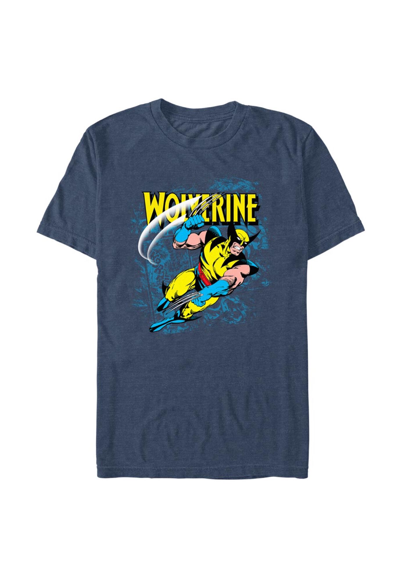 Comic Wolf Tops & Tees, NAVY HEATHER, hi-res image number 0
