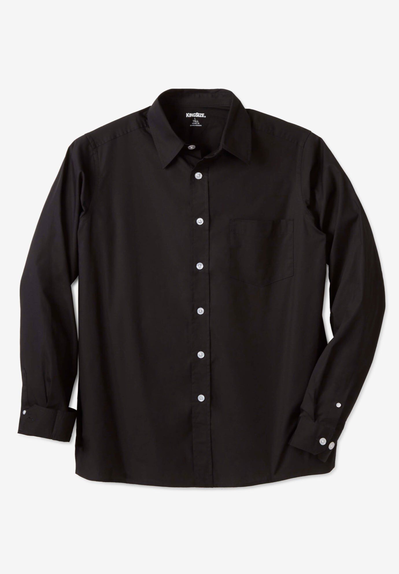 black dress shirt no collar Men's Slim Fit Black Non-Iron Dress Shirt Size N5