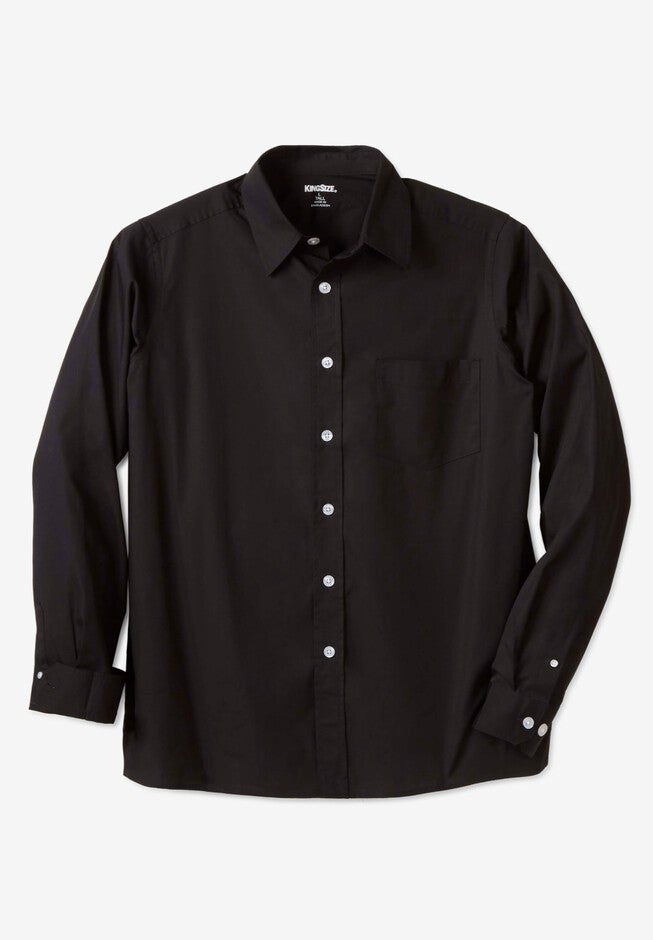 KingSize Big & Tall The No-Tuck Casual Shirt - Black KingSize Big & Tall The No-Tuck Casual Shirt - Black