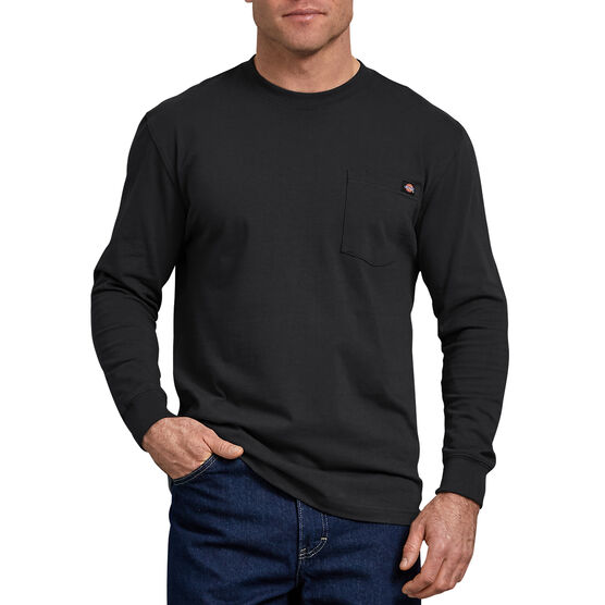 Long Sleeve Heavyweight Crew Neck T-Shirt, BLACK, hi-res image number null